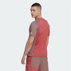 Men’s Short Sleeve T-Shirt Adidas  Colourblock Red