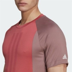 Men’s Short Sleeve T-Shirt Adidas  Colourblock Red