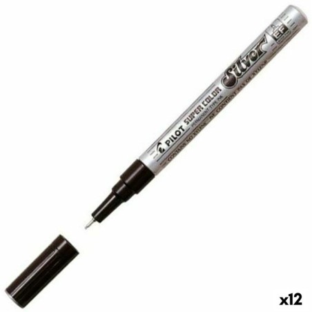 Permanent marker Pilot Silver 0,5 mm (12 Units)