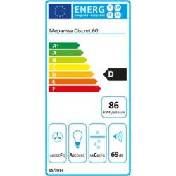 Conventional Hood Mepamsa DISCRET 60X 390 m3/h