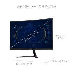 Monitor ViewSonic VX2718-2KPC-MHD 27" LED Curve 165 Hz VA Flicker free