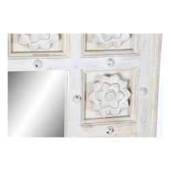 Wall mirror DKD Home Decor White Mango wood Stripped (93,5 x 4,7 x 120,3 cm)