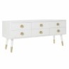 TV furniture DKD Home Decor White Golden Fir MDF Wood 120 x 42 x 54 cm