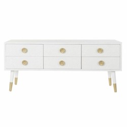 TV furniture DKD Home Decor White Golden Fir MDF Wood 120 x 42 x 54 cm