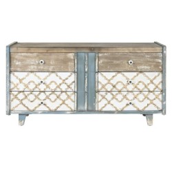 Sideboard DKD Home Decor Blue White Dark brown Fir MDF Wood 122 x 42 x 63 cm