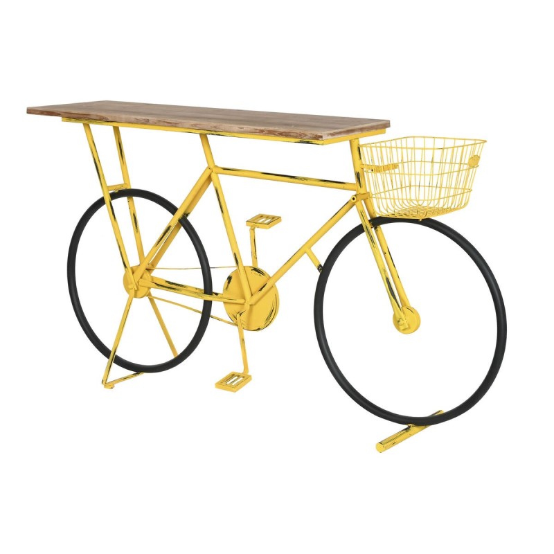 Console Home ESPRIT Yellow Black Wood Metal 160 x 40 x 88 cm