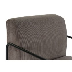 Armchair DKD Home Decor Black Brown Polyester Iron (64 x 74 x 79 cm)