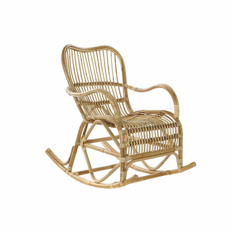 Rocking Chair DKD Home Decor Brown Multicolour Natural Rattan 62 x 94 x 93 cm