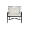 Armchair Home ESPRIT White Black Metal 70 x 68 x 79 cm