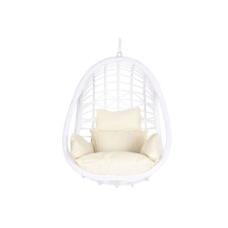 Hanging garden armchair DKD Home Decor 90 x 70 x 110 cm Metal synthetic rattan White