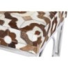 Bench DKD Home Decor Brown Steel Leather White (122 x 41 x 44 cm)