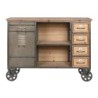 Chest of drawers Home ESPRIT Grey Natural Metal Fir Vintage 104 x 34 x 76,5 cm