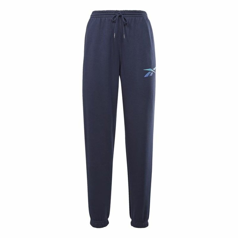 Long Sports Trousers Reebok Vector Graphic Navy Blue Lady