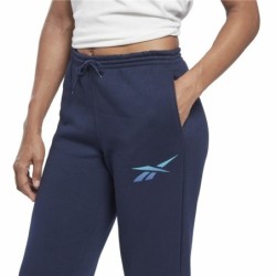 Long Sports Trousers Reebok Vector Graphic Navy Blue Lady