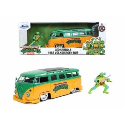 Playset Teenage Mutant Ninja Turtles Leonardo & 1962 Volkswagen Bus 2 Pieces