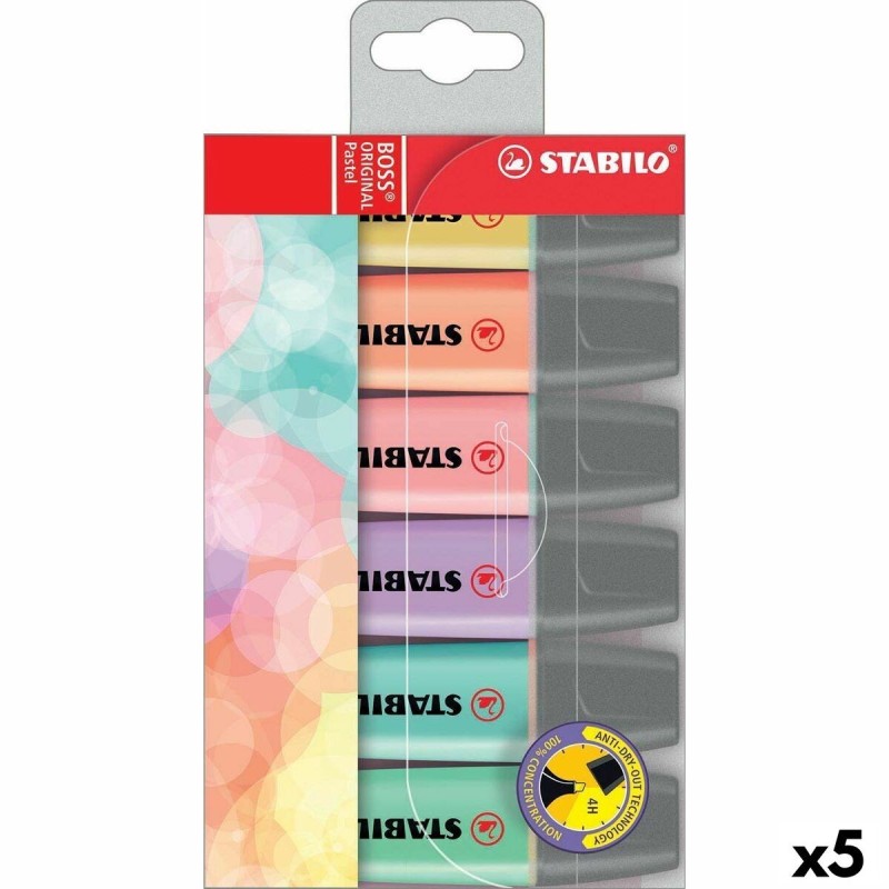 Fluorescent Marker Set Stabilo Boss Multicolour (5 Units)