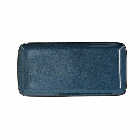 Serving Platter Bidasoa Ikonic Ceramic Blue (28 x 14 cm) (Pack 4x)