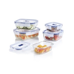 Hermetic Lunch Box Luminarc Pure Box Active 380 ml 12 x 9 cm Bicoloured Glass (6 Units)