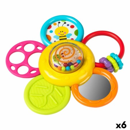 Teething Rattle for Babies Winfun Plastic 15,5 x 15,5 x 5,5 cm (6 Units)