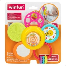 Teething Rattle for Babies Winfun Plastic 15,5 x 15,5 x 5,5 cm (6 Units)