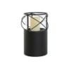 Candleholder Home ESPRIT Black Metal Crystal 24,5 x 24,5 x 46 cm (2 Units)