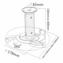 Tilt Ceiling Mount for Projectors Equip 650700