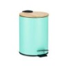 Rubbish bin Mint Metal Bamboo 3 L (4 Units)