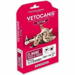 Anti-parasites Vetocanis Cat 3 Units