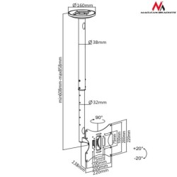 Wall Bracket MacLean MC-504B 23" 42"