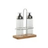 Oil and Vinegar Set Home ESPRIT Transparent Natural Bamboo Crystal 18,5 x 9,3 x 24 cm