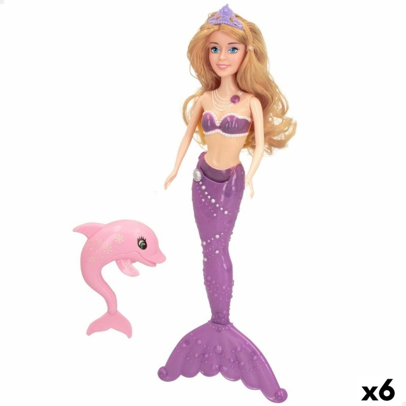 Mermaid Doll Colorbaby 8 x 30 x 4 cm (6 Units)