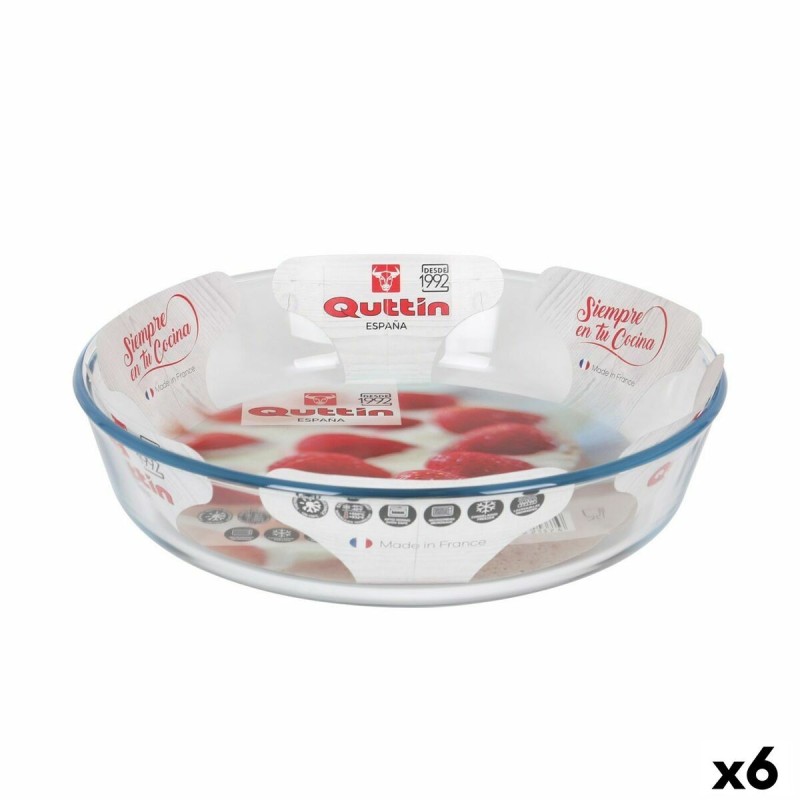 Oven Dish Quttin   Glass 2,3 L ø 26 x 5,9 cm (6 Units)