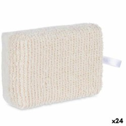 Body Sponge White Beige 14 x 5 x 9 cm (24 Units)