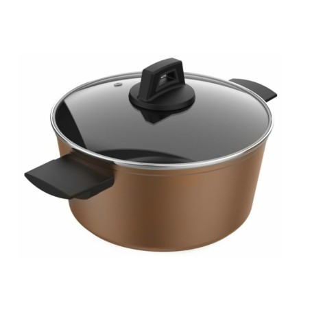 Casserole with Lid Taurus   Black Copper Ø 20 cm 2,5 L