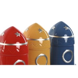 Money box Home ESPRIT Dolomite Children's 12,5 x 12,5 x 19 cm (3 Units)