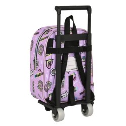 School Rucksack with Wheels Monster High Best boos Lilac 22 x 27 x 10 cm