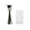 Candleholder DKD Home Decor Silver Aluminium Crystal 14 x 14 x 38 cm