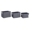 Basket set DKD Home Decor 38 x 28 x 25 cm Polyester