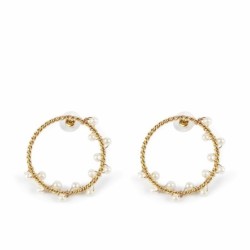 Ladies' Earrings Shabama Shima Brass gold-plated 4 cm