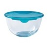 Round Lunch Box with Lid Pyrex Cook & Store Blue 2 L 22 x 22 x 11 cm Silicone Glass (3 Units)