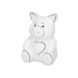 Paint Your Own Money Box Pig Ceramic 9 x 11,8 x 8,5 cm (12 Units)