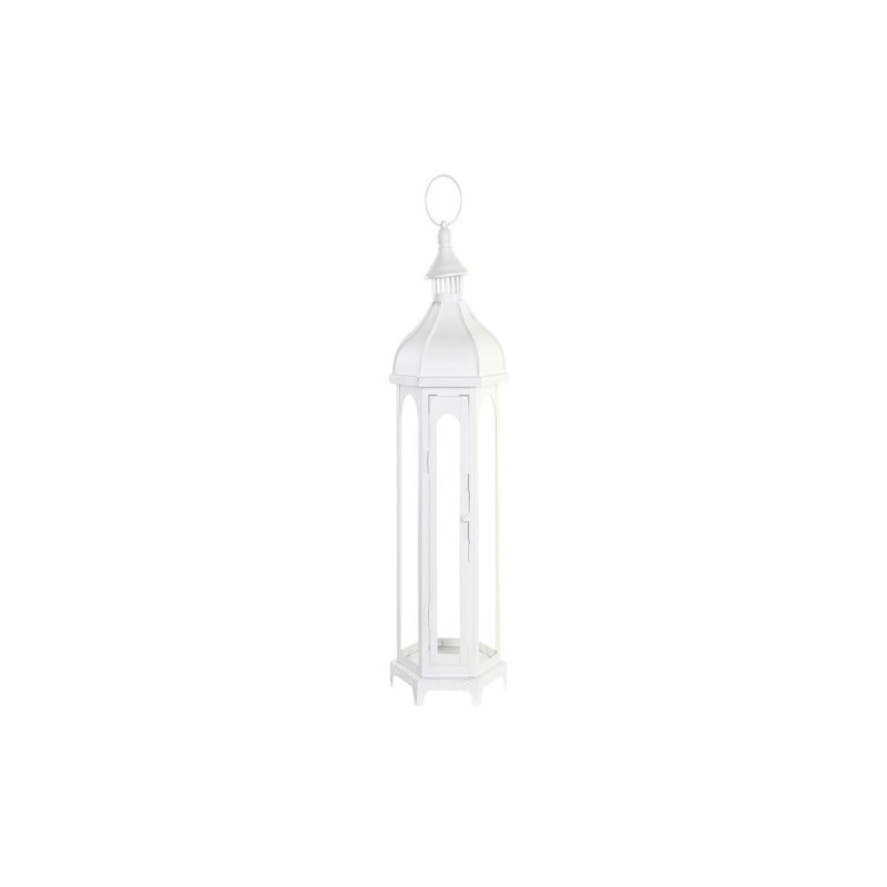 Lantern DKD Home Decor Crystal Metal White (20 x 17 x 55 cm)