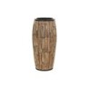 Planter DKD Home Decor Black Natural Metal Squared Bali 40 x 40 x 82 cm