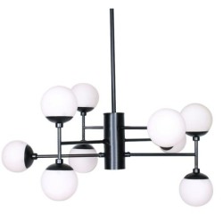 Ceiling Light DKD Home Decor Crystal Black (76.2 x 76.2 x 40.64 cm)