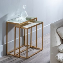 Side table 53 x 27 x 58,5 cm Golden Cream