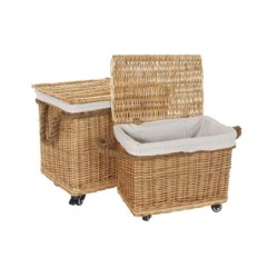 Basket set DKD Home Decor wicker (48 x 33 x 43 cm)