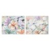 Painting Home ESPRIT Flowers Shabby Chic 100 x 3,7 x 80 cm (2 Units)