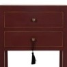 Nightstand ORIENT Terracotta colour Fir wood MDF Wood 45 x 30 x 66 cm