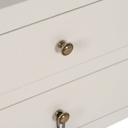 Nightstand ORIENT White Fir wood MDF Wood 45 x 30 x 66 cm