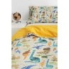 Duvet cover set Alexandra House Living Saurios Multicolour Single 2 Pieces